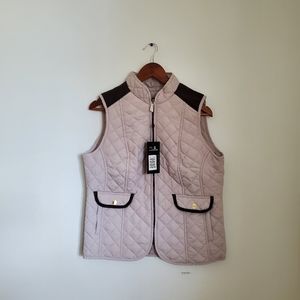 Hollyland | Cream & Brown Puffer Vest